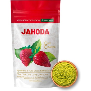 Zahulíme.cz Ochucený kratom Pure Green Jahoda 500 g