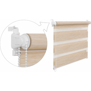 Zebra-shop Den a noc Mini Premium Krémový melír BH 13 150 x 47 cm bílá