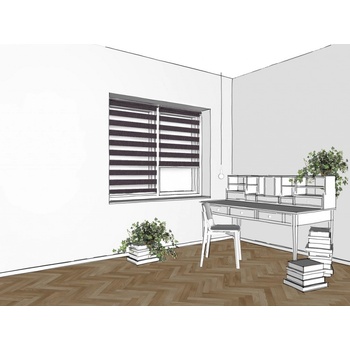 Zebra-shop Den a noc Mini Promo Hnědá PH 39 150 x 30 cm bílá