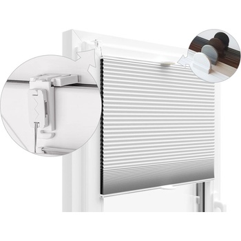 Zebra-Shop Plissé Lux Zatemňující Duo Bílá PM01 59 x 111-150 cm