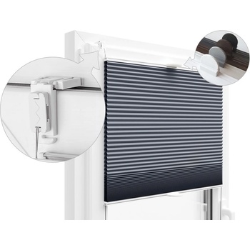 Zebra-Shop Plissé Lux Zatemňující Duo Tm. šedá PM05 20 x 80-110 cm