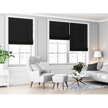 Zebra-shop římská roleta OP2968 ČERNÁ 120 x 180 CM vpravo