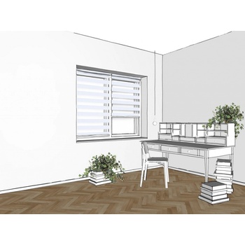 ZEBRA-SHOP Roleta DEN A NOC MINI PROMO bílá BH 3800 bílá, 150 x 30 cm