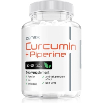 Zerex Kurkumin + Piperin kapsle pro podporu ochrany buněk před oxidativním stresem 60 kapslí