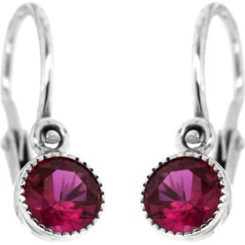 Zlatnictví U Kostela dětské zlaté náušnice s červeným kamínkem 1520