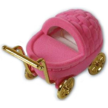 Zlatnictví Zlatíčko Dárková krabička na šperky kočárek růžový 18706-20