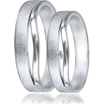 Zlatnictví Zlatíčko Snubní prsteny bílé zlato 04.HU001