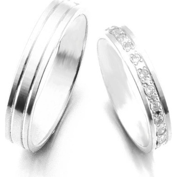 Zlatnictví Zlatíčko Stříbrné snubní prsteny K56 04.K56