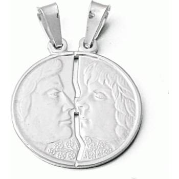 Zlatnictví Zlatíčko Stříbrný přívěsek pro dva 000.00027