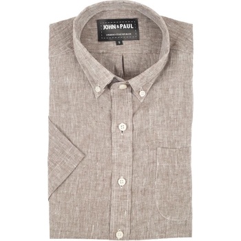 Zoubek volnočasová lněná košile s krátkým rukávem