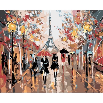 ZUTY Malování podle čísel RUŠNÁ ULICE A EIFFELOVA VĚŽ 40 x 50 cm
