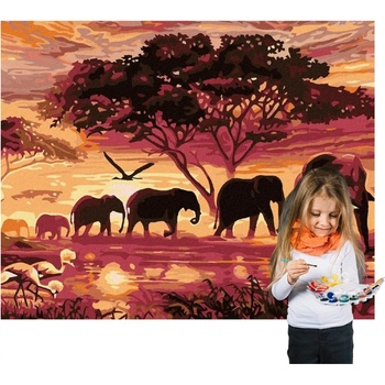 ZUTY Malování podle čísel SLONI 40 x 50 cm