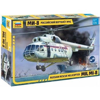 Zvezda MIL Mi-8 Rescue HelicopterModel Kit 7254 1:72