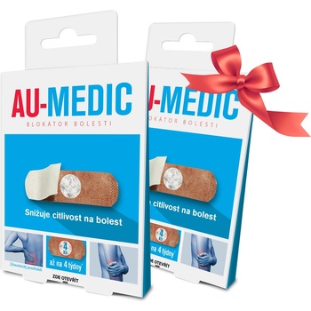 Au-Medic blokátor bolesti náplasti crystal tape 4 ks