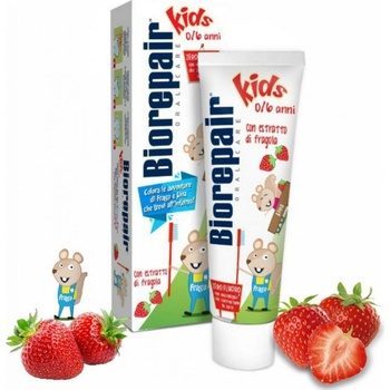 BioRepair Kids dětská bez fluoridů 0-6 let jahoda 50 ml