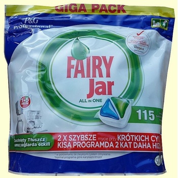 Fairy Jar Professional All in 1 kapsle do myčky nádobí 115 ks