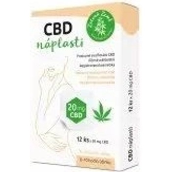 Zelená země Náplasti s obsahem CBD - 20 mg, 12 kusů. Certifikovaná kosmetika Vegan