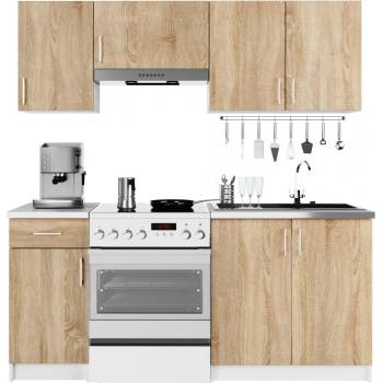 Ak furniture Kuchyňská linka Lima 1,8 m bílá/dub sonoma