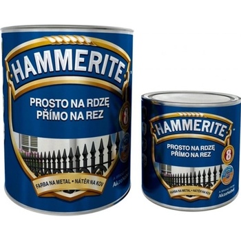 Akzo Nobel Hammerite kladívková barva přímo na zrezivělý kov, odstín stříbrošedý, 0,7L + 0,25L