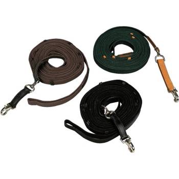 APOLLO Bavlněná lonž s koženým koncem 10m černá