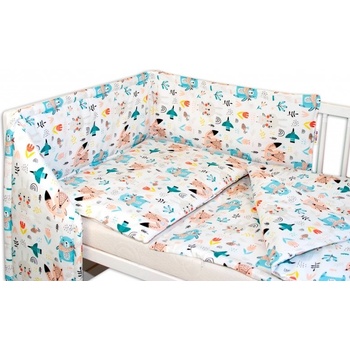 Baby Nellys 3-dílná sada Mantinel s povlečením Forest girl 120 x 90 cm