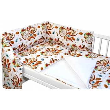 Baby Nellys 3-dílná sada Mantinel s povlečením Lapač snů bílá 135 x 100 cm