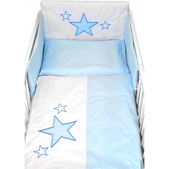 Baby Nellys 5-dílná sada Baby Stars modrá 135 x 100 cm