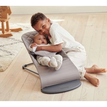 Babybjörn Lehátko Bouncer Bliss Sand Grey Woven tm.šedá