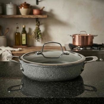 Ballarini Salina Granitium Deep nepřilnavá pánev s pokličkou 24 cm