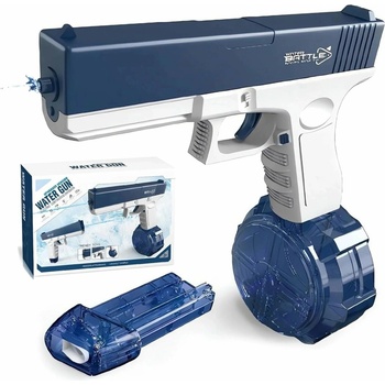 BATTLE Elektrická vodní pistole - Glock, 2 zásobníky, modrá