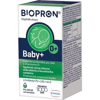 Biopron Baby + probiotika + vitamin D pro děti od narození kapky 10 ml