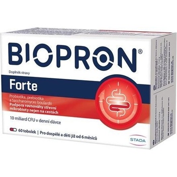 Biopron Forte probiotika + prebiotika na cesty nebo při průjmu 60 tobolek