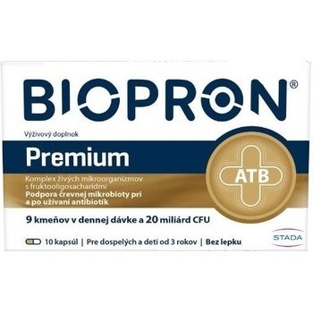Biopron Premium probiotika a prebiotika při a po užívání antibiotik 10 tobolek