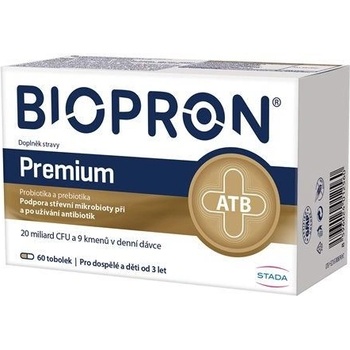 Biopron Premium probiotika a prebiotika při a po užívání antibiotik 60 tobolek