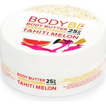 Bodybe opalovací máslo SPF25 s třpytivým efektem Tahiti Meloun 150 ml