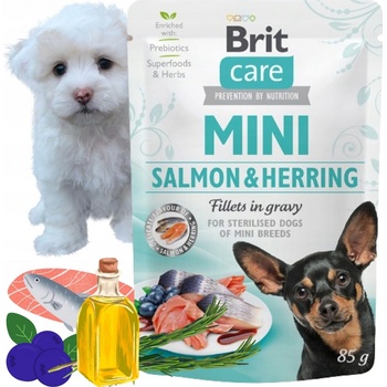 Brit Care Mini Salmon & Herring fillets in gravy 85 g