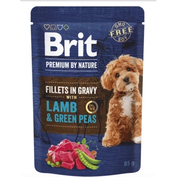 Brit Premium by Nature Adult Dog Fillets in Gravy with Lamb & Green Peas 85 g
