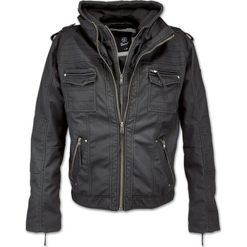 Bunda Black Rock Hooded Leather černá