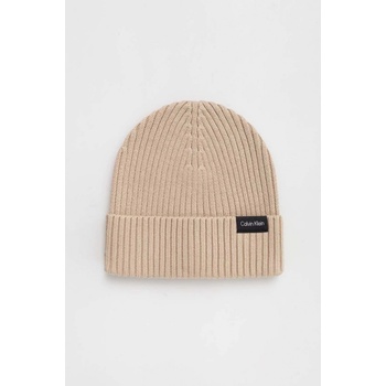 Calvin Klein čepice z tenké pleteniny béžová K50K510982
