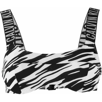 Calvin Klein Intense Power Bralette UW print dámská plavková podprsenka černá