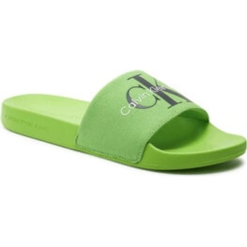 Calvin Klein Jeans Nazouváky Slide Monogram Co YM0YM00061 Zelená
