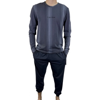 Calvin Klein NM2178EMZX pánské pyžamo dlouhé šedé