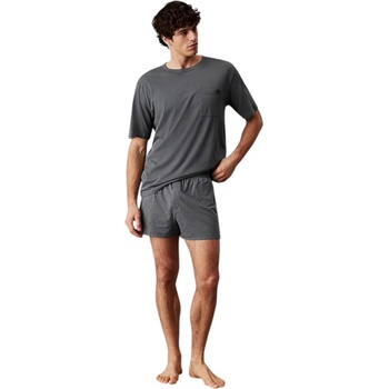 Calvin Klein NM2662E-RG0 pánské pyžamo krátké šedé