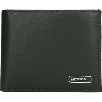 Calvin Klein pánská kožená Bifol zelená