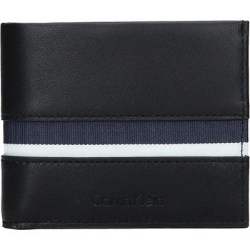 Calvin Klein pánská kožená Slim peněženka Alf černo modrá