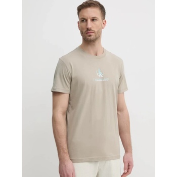 Calvin Klein pánské béžové tričko J30J327469