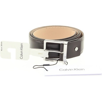 Calvin Klein pánský tm. hnědý kožený pásek K50K512342-GE7-622