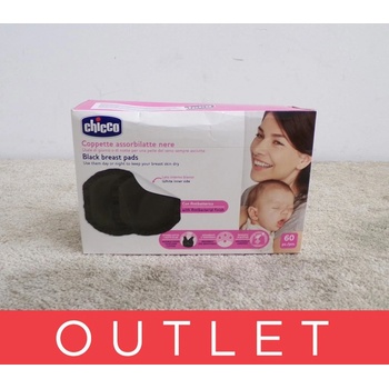 CHICCO Vložky do podprsenky antibakteriální černé 60 ks