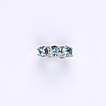 Čištín Korálek 36939740 Stříbrný se swarovski akvamarín krystal P 1371