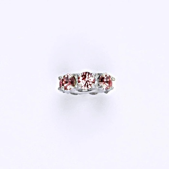 Čištín Korálek 36939742 Stříbrný se swarovski light rose krystaly P 1371